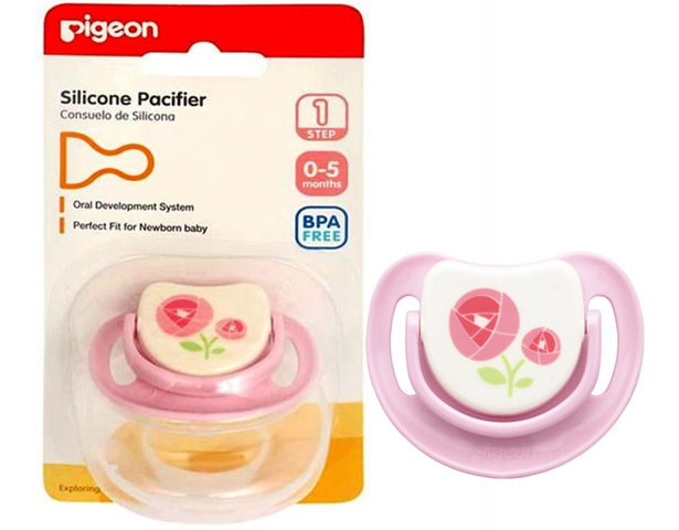 Pigeon Baby Silicone Pacifier Step 1 Purple