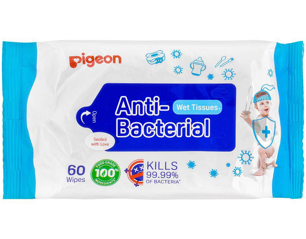 Pigeon Anti-Bacterial Wet Tissue 60S