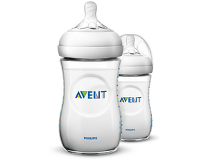 Avent Natural Feeding Bottle 2-Pack 1m+ 260ml