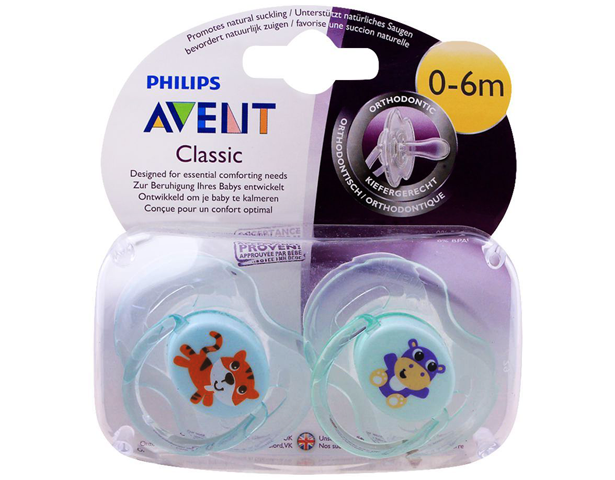 Avent Classic Soothers 0-6m