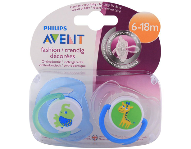 Avent Fashion Orthodontic Soothers 6-18m