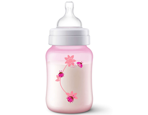 Avent Classic+ Feeding Bottle 1m+ 260ml Girl/Flowers