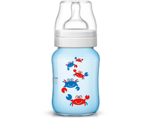 Avent Classic+ Feeding Bottle 1m+ 260ml Boys/Crabs