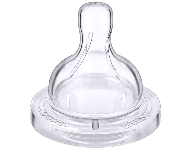 Avent Silicone Teat 0m+ / 1h PK2