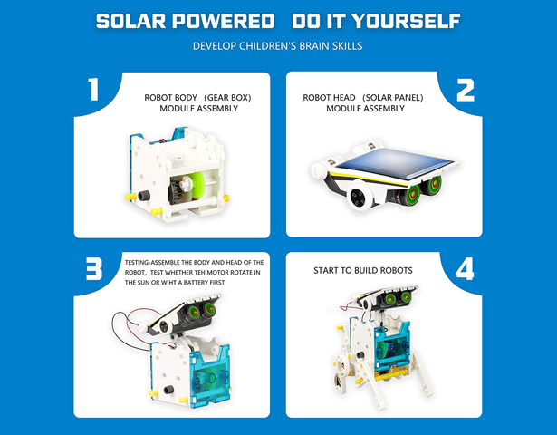 13 In 1 Educational Solar Robot Kit Steam