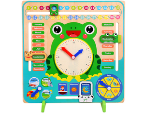 Multi functional Wooden Calendar Clock