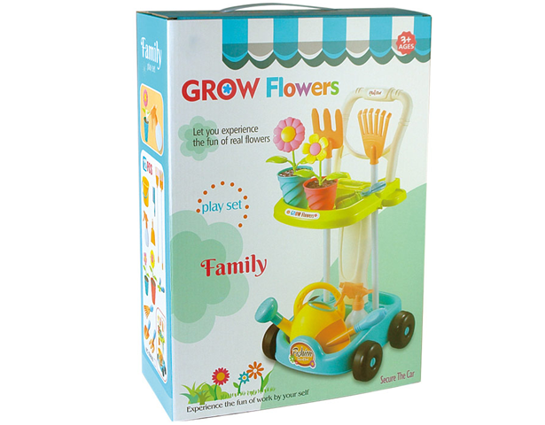 Kids Gardening Tools and Trolley Play Set
