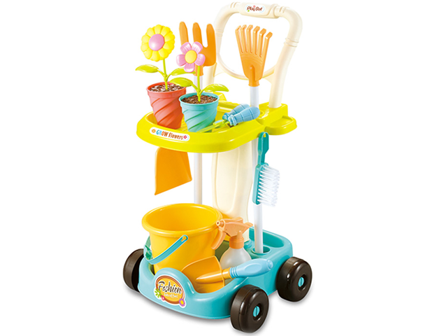 Kids Gardening Tools and Trolley Play Set