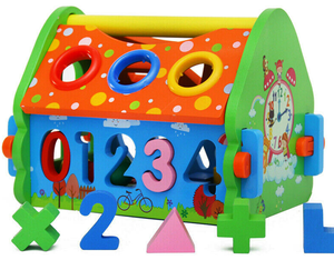 3D House Wooden Number Sorting Toy