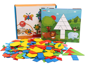Wooden Pattern Puzzle Blocks