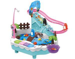 Fishing Game With Penguin Slide