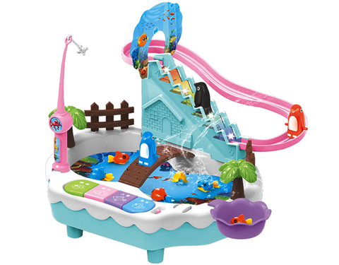 Fishing Game With Penguin Slide