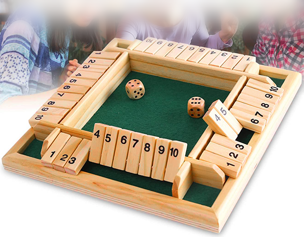 Wooden Number Dice Board Game