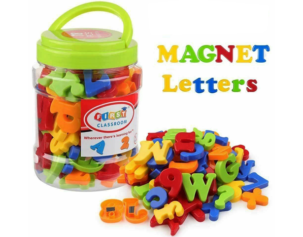 Magnetic Letters & Numbers Jar