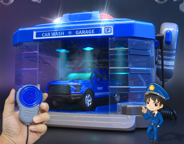 Police Car Wash Garage Toy