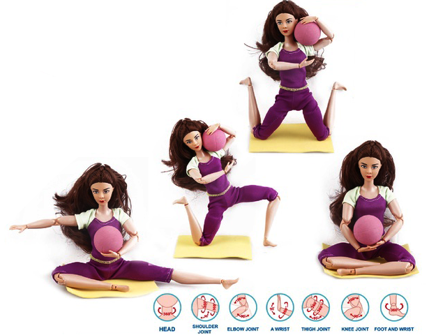 Jointed Princess Yoga Doll With Mat