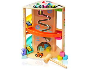 Wooden Car Ramp Slide Set