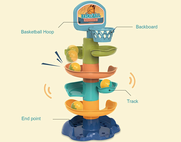Basketball Sliding Ball Tower Toy