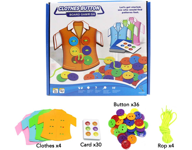 Clothes Button Board Game