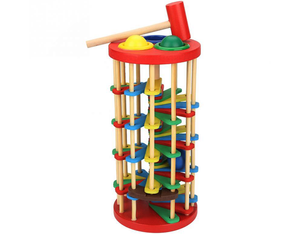 Wooden Knock Ball Ladder Toy