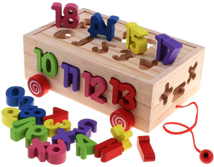 Wooden Digital Pulling Car