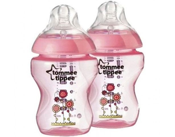 Tommee Tippee Pink 2pk Tinted Bottle 260ml