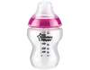 Tommee Tippee CTN Tinted Feeding Bottle 260ml Pink Ring
