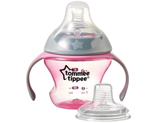 Tommee Tippee Transition Cup Pink (Nipple + Spout)