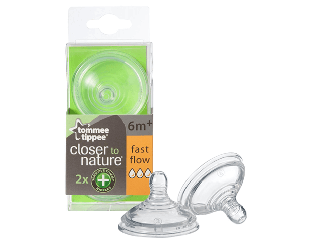 Tommee Tippee Closer to Nature Anti-Colic Fast Flow Teats (2-pack)