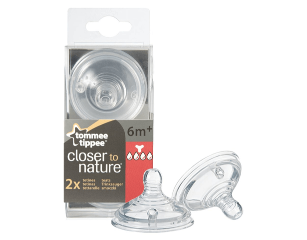 Tommee Tippee Thick Feed Y Silicone Wide Neck Teats Pk2