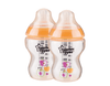 Tommee Tippee Orange 2Pk Tinted Bottle 260ml/9OZ