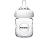 Pink Baby Glass Feeding Bottle 120ml