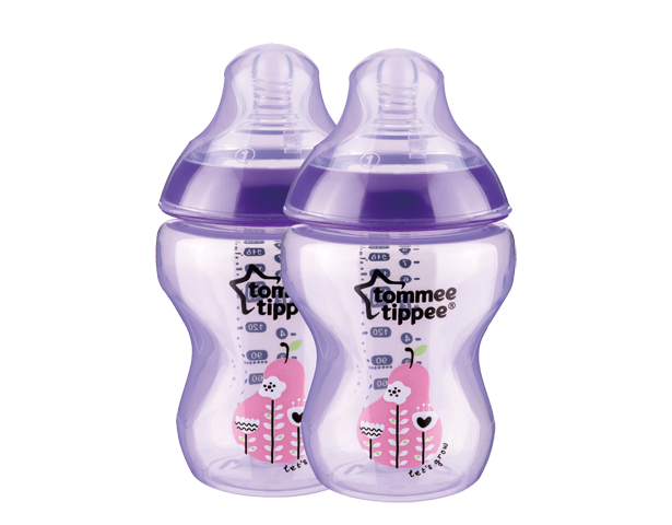 Tommee Tippee Purple 2pk Tinted Bottle 260ml